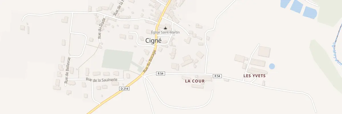 Plan du 4 Rue du Bocage (Cigné) à Ambrières-les-Vallées