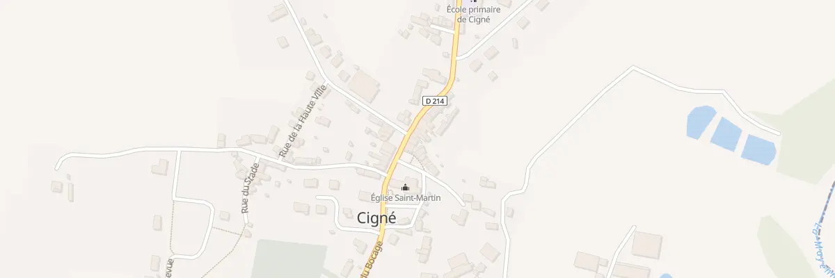 Plan du 28 Rue du Bocage (Cigné) à Ambrières-les-Vallées