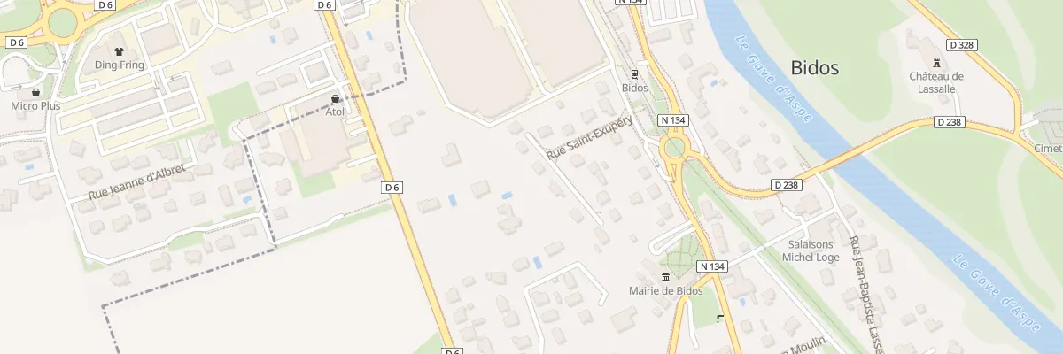 Plan du 12 Rue Saint-exupéry à Bidos