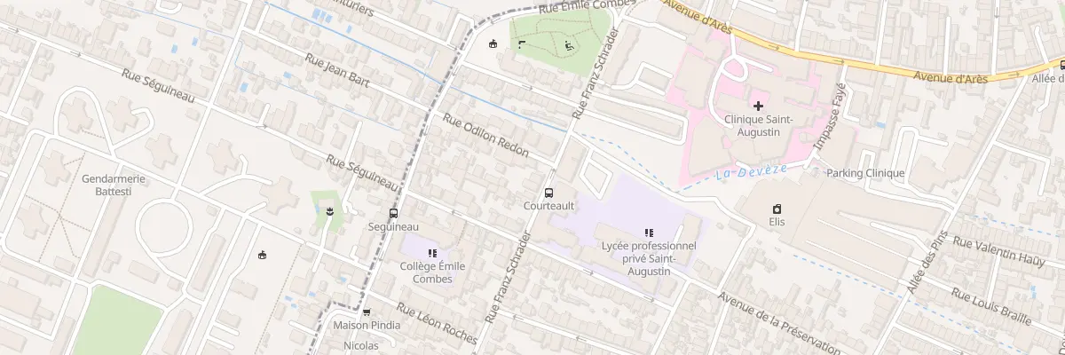 Plan du 7 Rue Frantz Schrader à Bordeaux