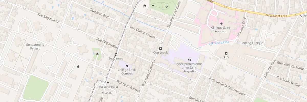 Plan du 11 Rue Frantz Schrader à Bordeaux