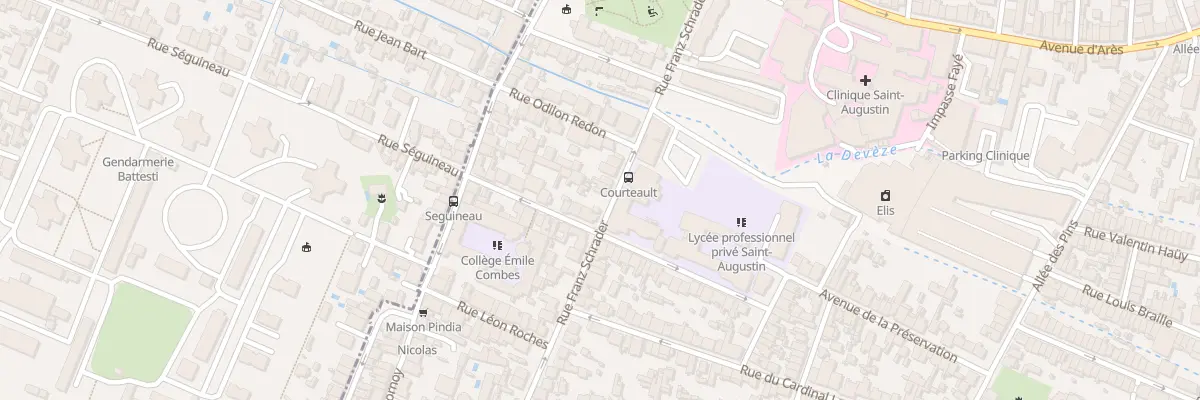 Plan du 15 Rue Frantz Schrader à Bordeaux