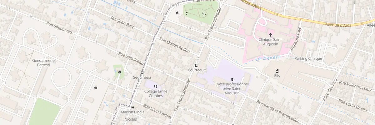 Plan du 9 Rue Frantz Schrader à Bordeaux