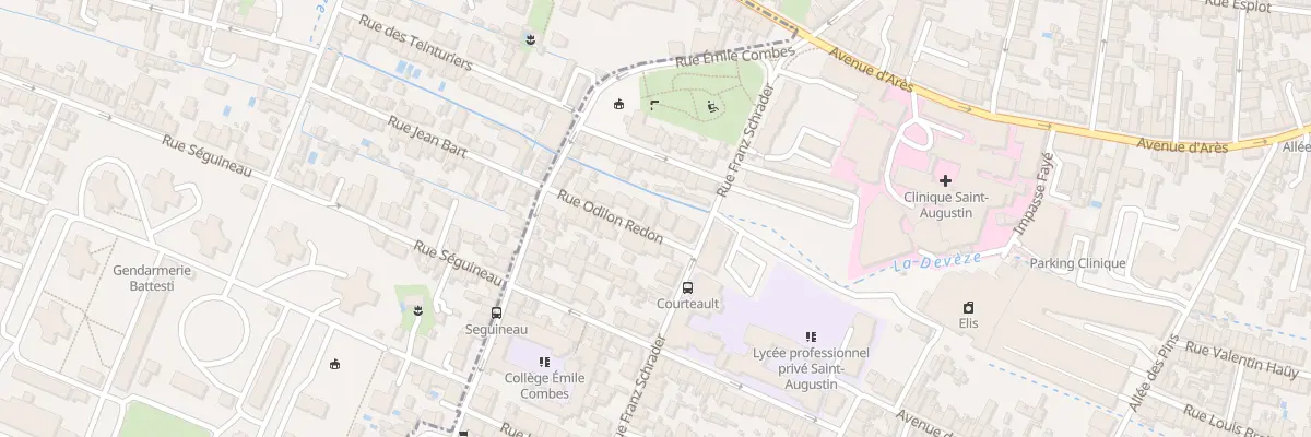 Plan du 22 Rue Odilon Redon à Bordeaux