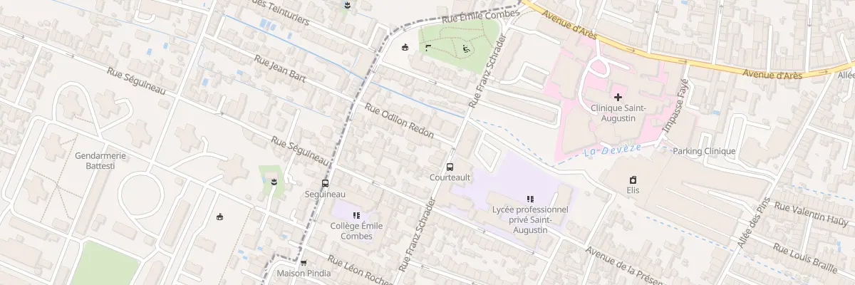 Plan du 21 Rue Odilon Redon à Bordeaux