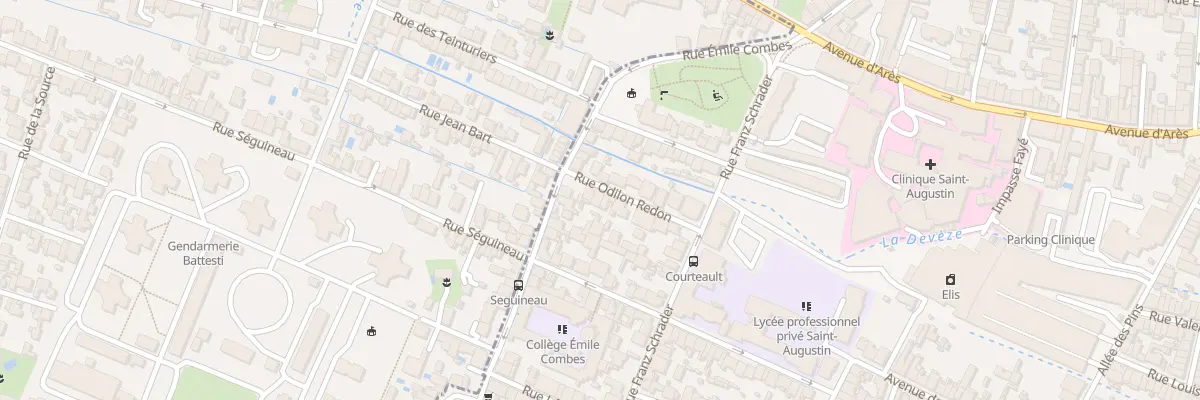 Plan du 9 Rue Odilon Redon à Bordeaux
