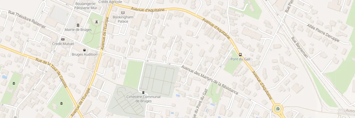 Plan du 35 Av Martyrs de la Resist à Bruges