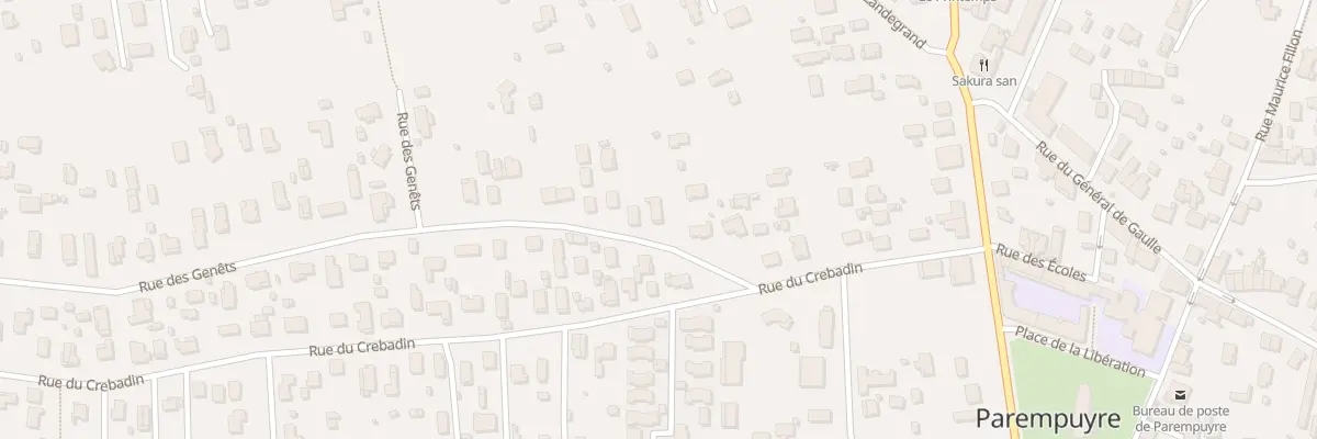 Plan du 9001 Rue des Genêts à Parempuyre