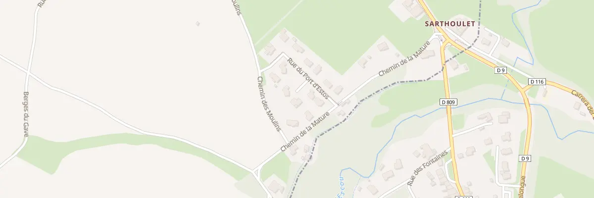 Plan du 9 Rue du Port d’Estos à Estos