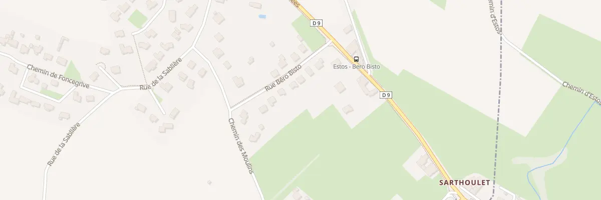 Plan du 9 Rue Bero Bisto à Estos
