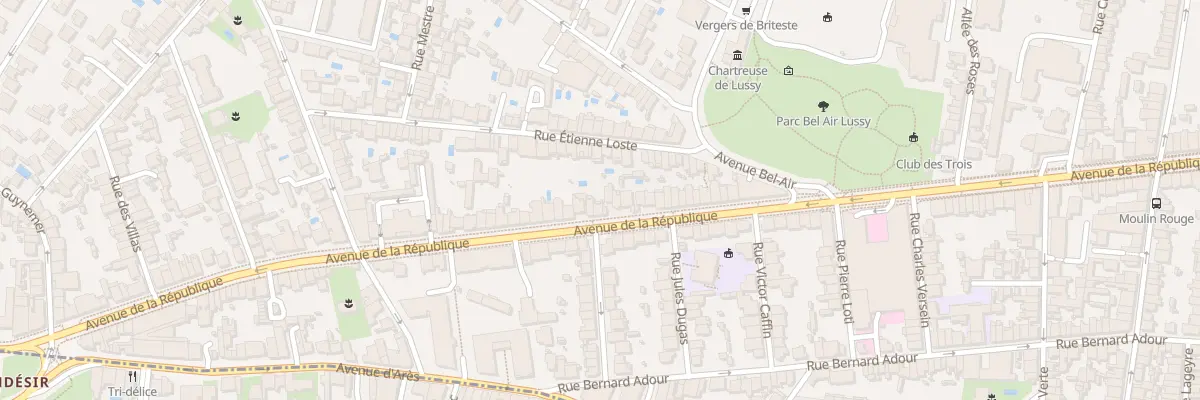 Plan du 187 Av de la République à Bordeaux