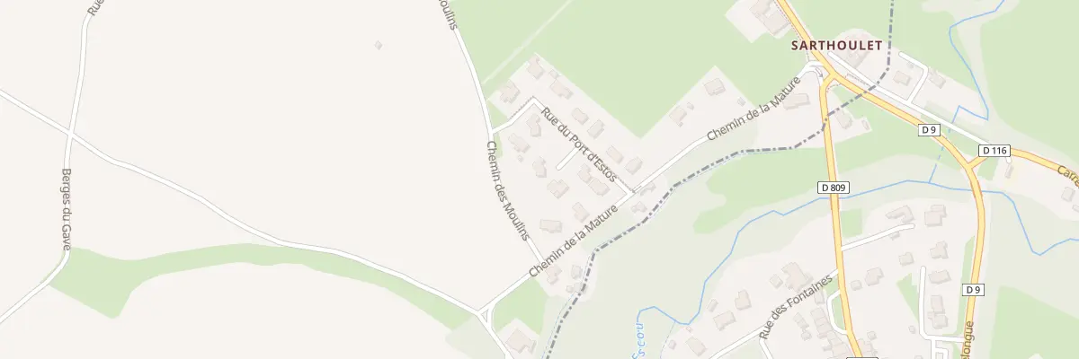 Plan du 7 Rue du Port d’Estos à Estos