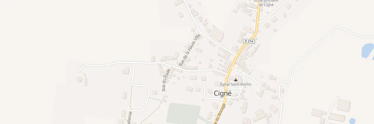 Plan du 15 Rue de la Haute-ville (Cigné) à Ambrières-les-Vallées