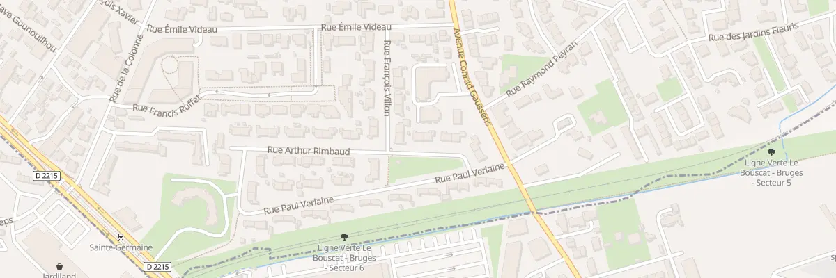 Plan du 11 Rue Arthur Rimbaud à Bruges
