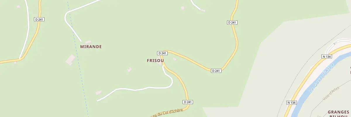 Plan du 1693 Rte du Col d’Ichère à Sarrance
