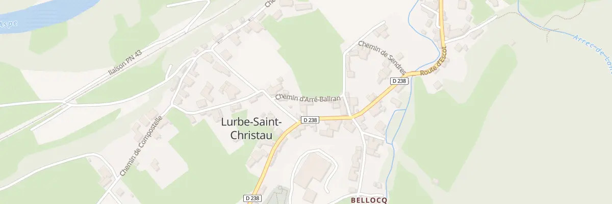 Plan du 9176 Che d’Arre Baliran à Lurbe-Saint-Christau