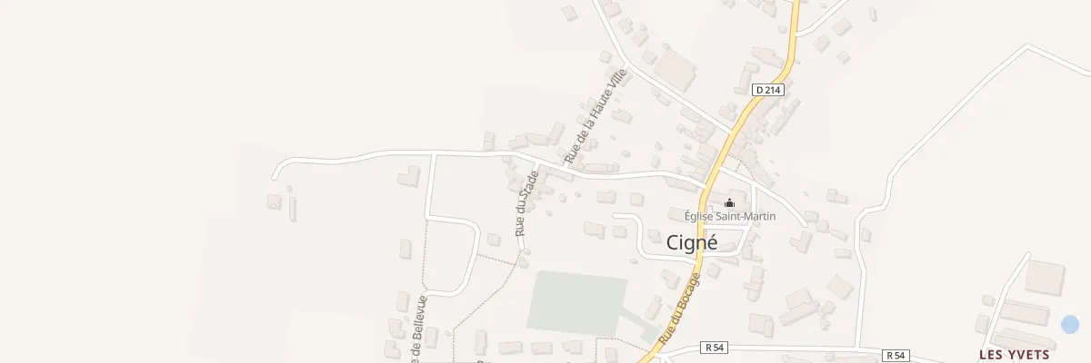 Plan du 23 Rue du Stade (Cigné) à Ambrières-les-Vallées