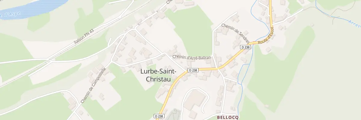 Plan du 1 Che de Compostelle à Lurbe-Saint-Christau