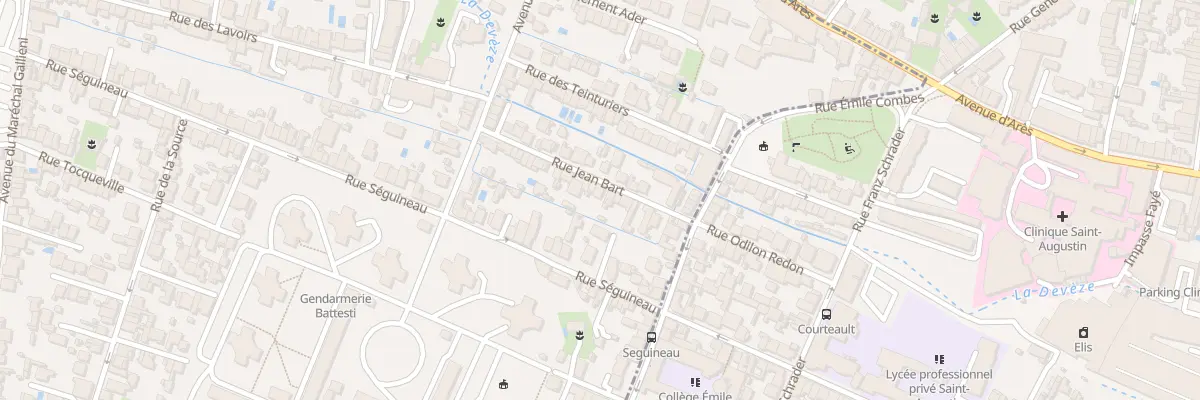 Plan du 14 Rue Jean Bart à Mérignac