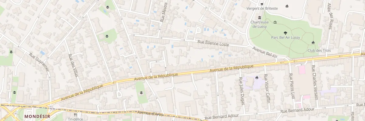 Plan du 211 Av de la République à Bordeaux