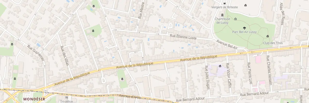 Plan du 213 Av de la République à Bordeaux