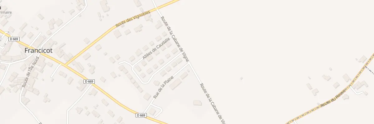 Plan du 1 All de Caudalie à Gauriac