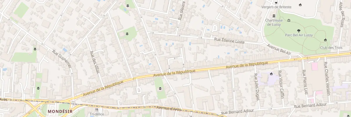 Plan du 221 Av de la République à Bordeaux