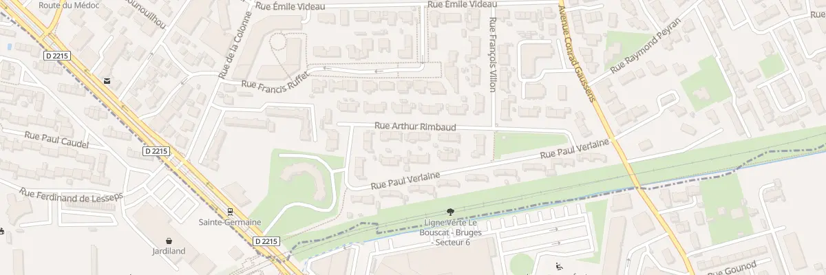 Plan du 22 Rue Arthur Rimbaud à Bruges