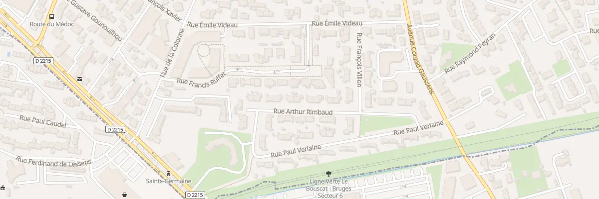 Plan du 19 Rue Arthur Rimbaud à Bruges