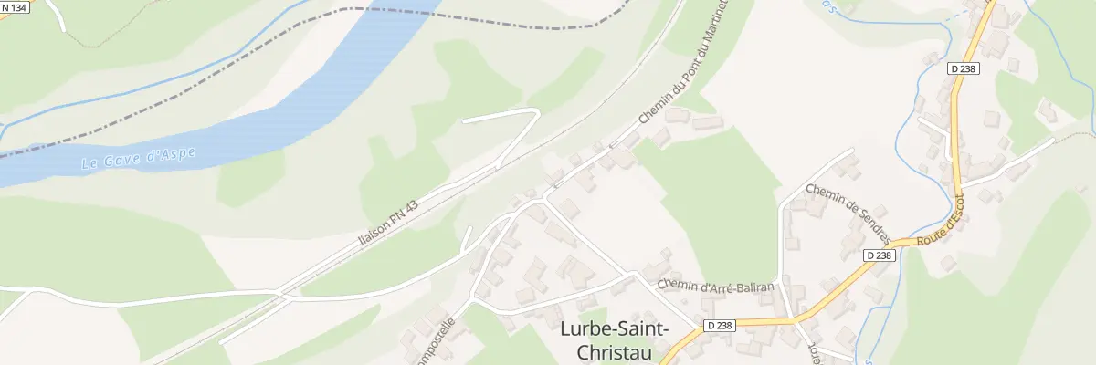 Plan du 7 Che Pont du Martinet à Lurbe-Saint-Christau
