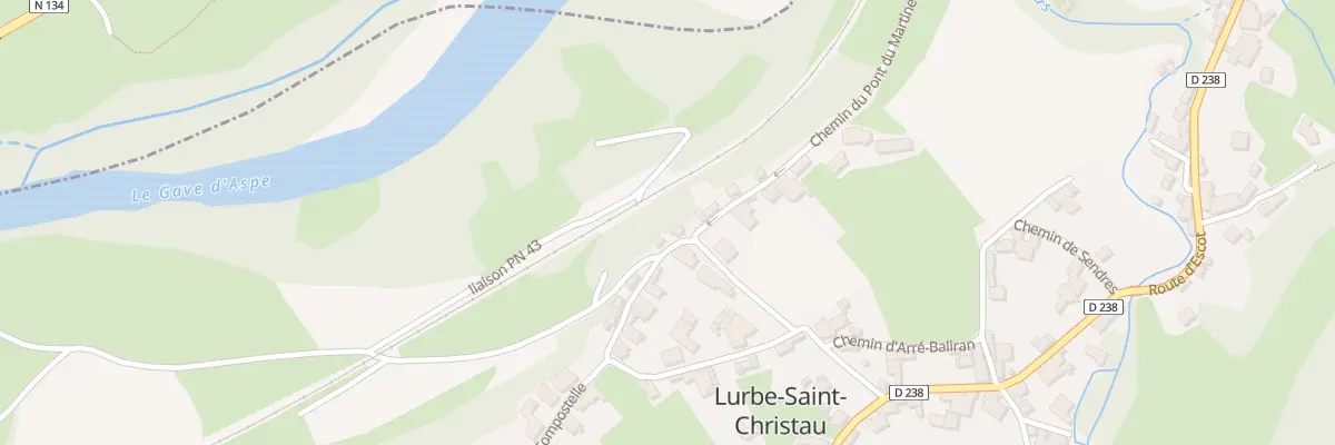 Plan du 9257 Che de Compostelle à Lurbe-Saint-Christau