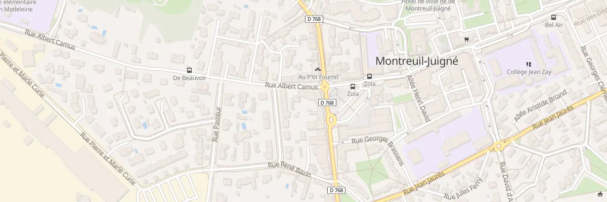 Plan du 3 Rue Albert Camus à Montreuil-Juigné