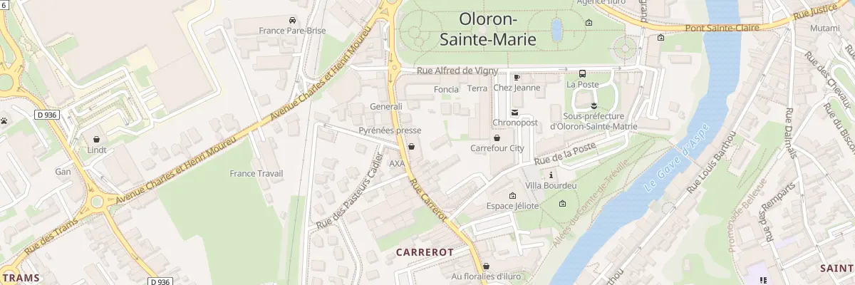 Plan du 38 Rue Carrerot à Oloron-Sainte-Marie