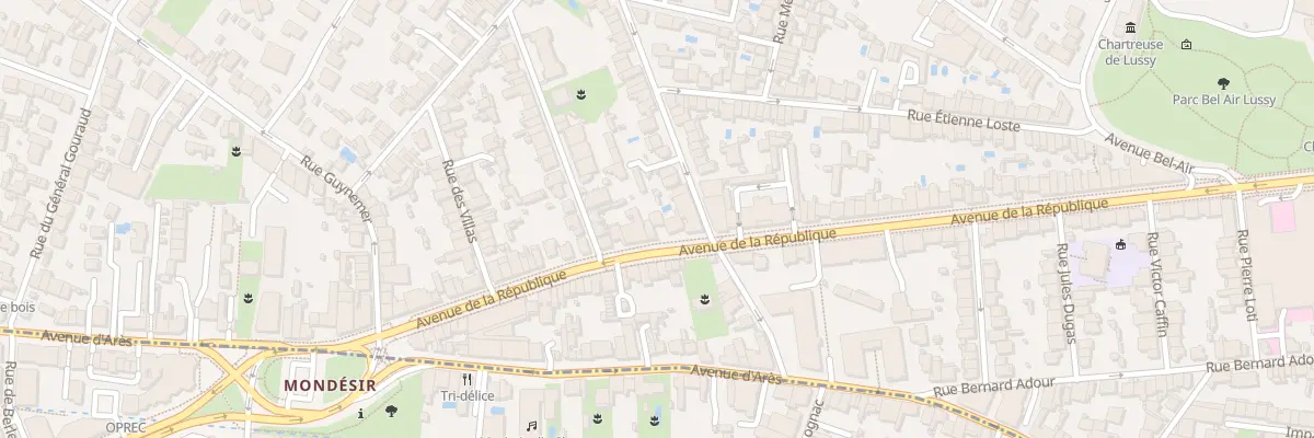 Plan du 243 Av de la République à Bordeaux