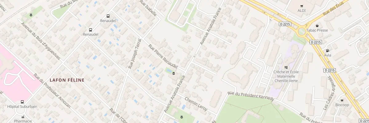 Plan du 39 Av Anatole France au Bouscat