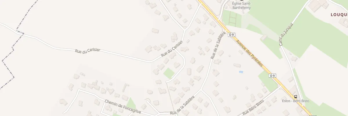 Plan du 13 Rue du Cerisier à Estos