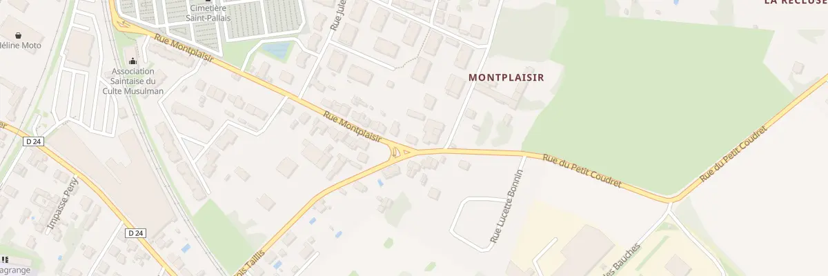 Plan du 33 Rue Montplaisir à Saintes