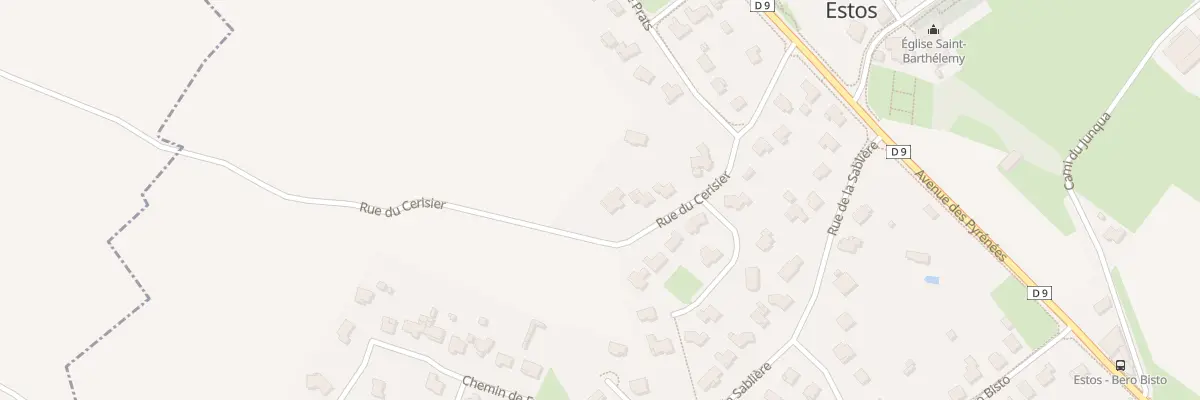 Plan du 14 Rue du Cerisier à Estos