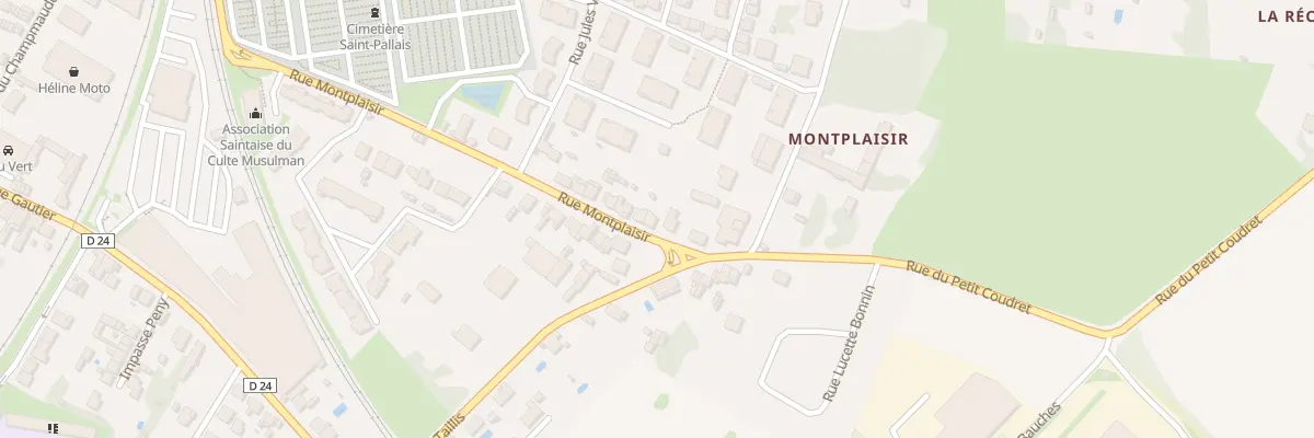 Plan du 29 Rue Montplaisir à Saintes