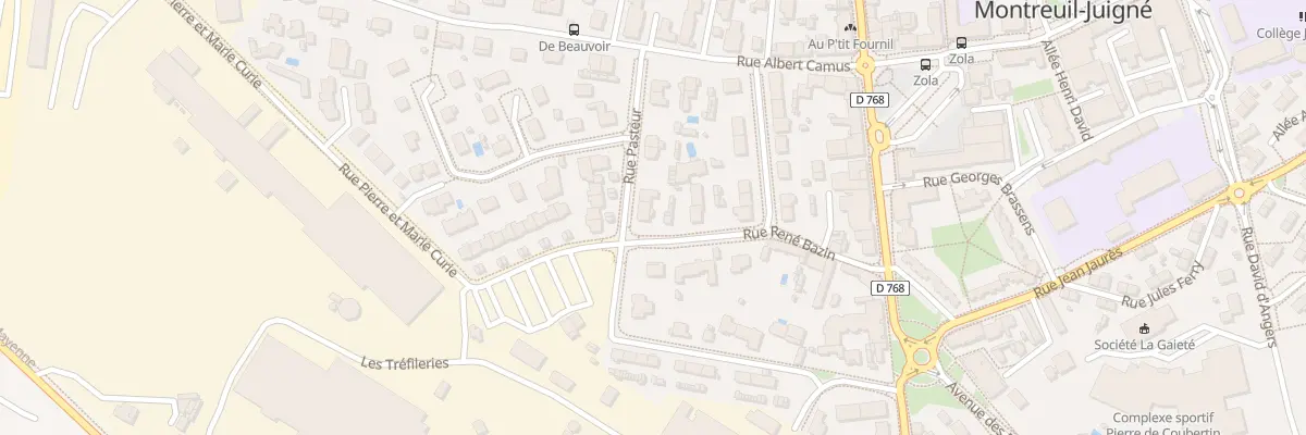 Plan du 11 Rue Pasteur à Montreuil-Juigné