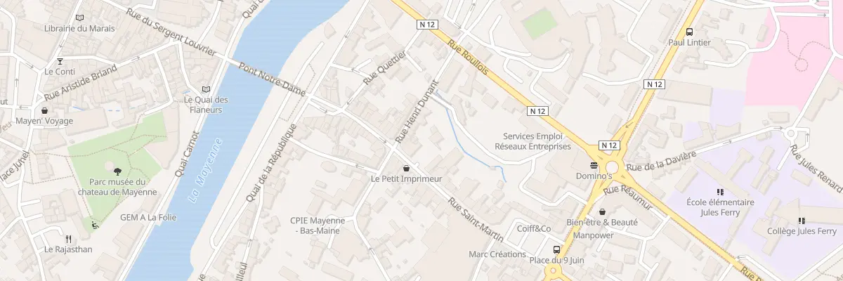 Plan du 31 Rue Saint-Martin à Mayenne
