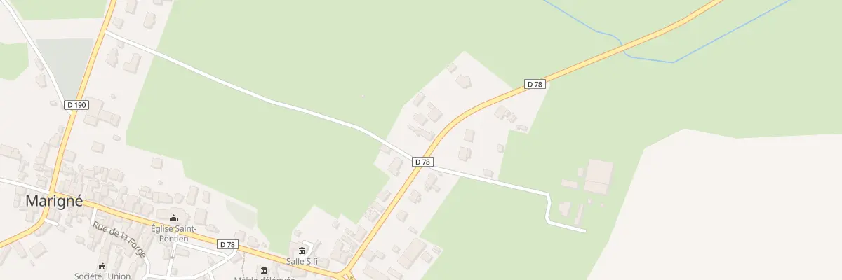 Plan du 7 Rue des Rosiers (Marigne) aux Hauts-d’Anjou