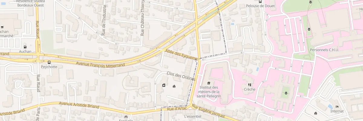 Plan du 2 All des Eyquems à Mérignac