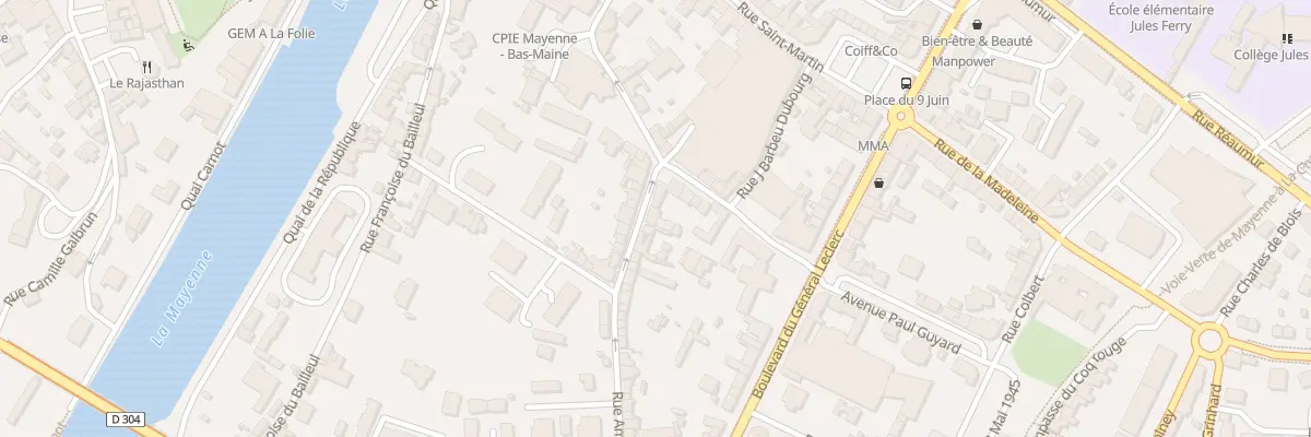 Plan du 7 Rue Ambroise Gestière à Mayenne