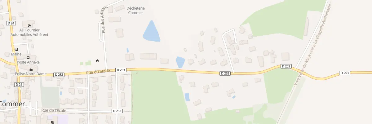 Plan du 6 Rue du Stade à Commer