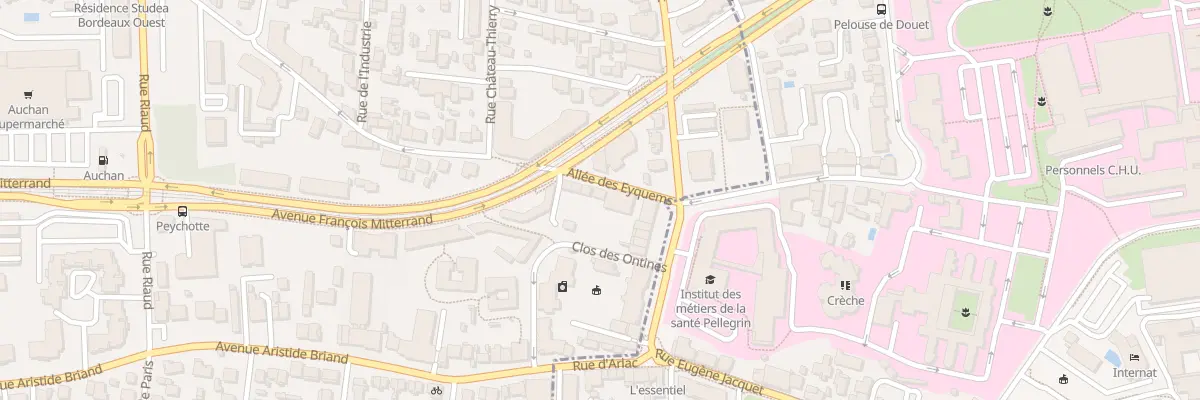 Plan du 4 All des Eyquems à Mérignac