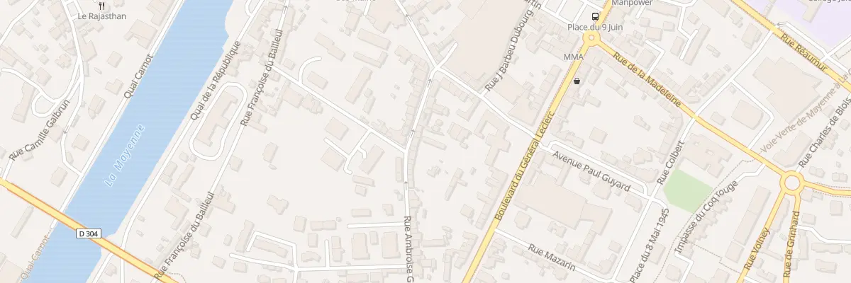 Plan du 13D Rue Ambroise Gestière à Mayenne