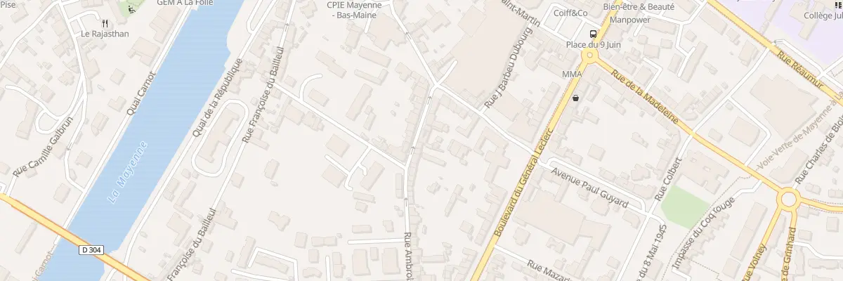 Plan du 11B Rue Ambroise Gestière à Mayenne