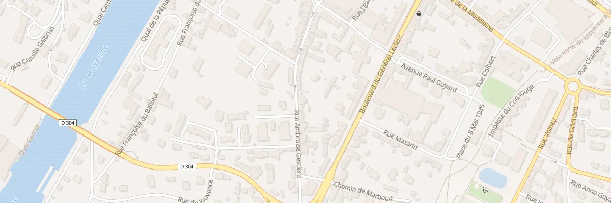 Plan du 33B Rue Ambroise Gestière à Mayenne