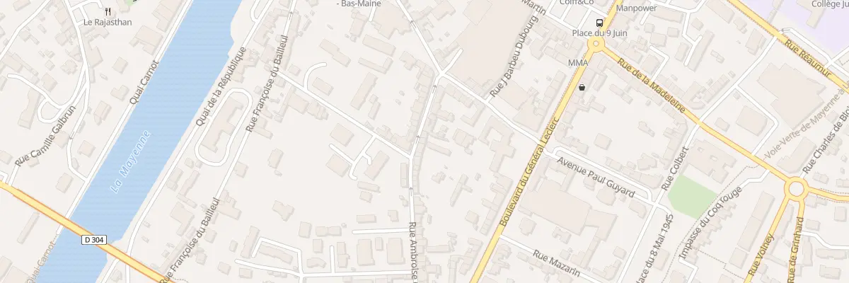 Plan du 15 Rue Ambroise Gestière à Mayenne